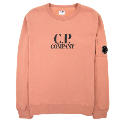 Cp Company Undersixteen Basic Lens Crewneck Sweatshirt Pink