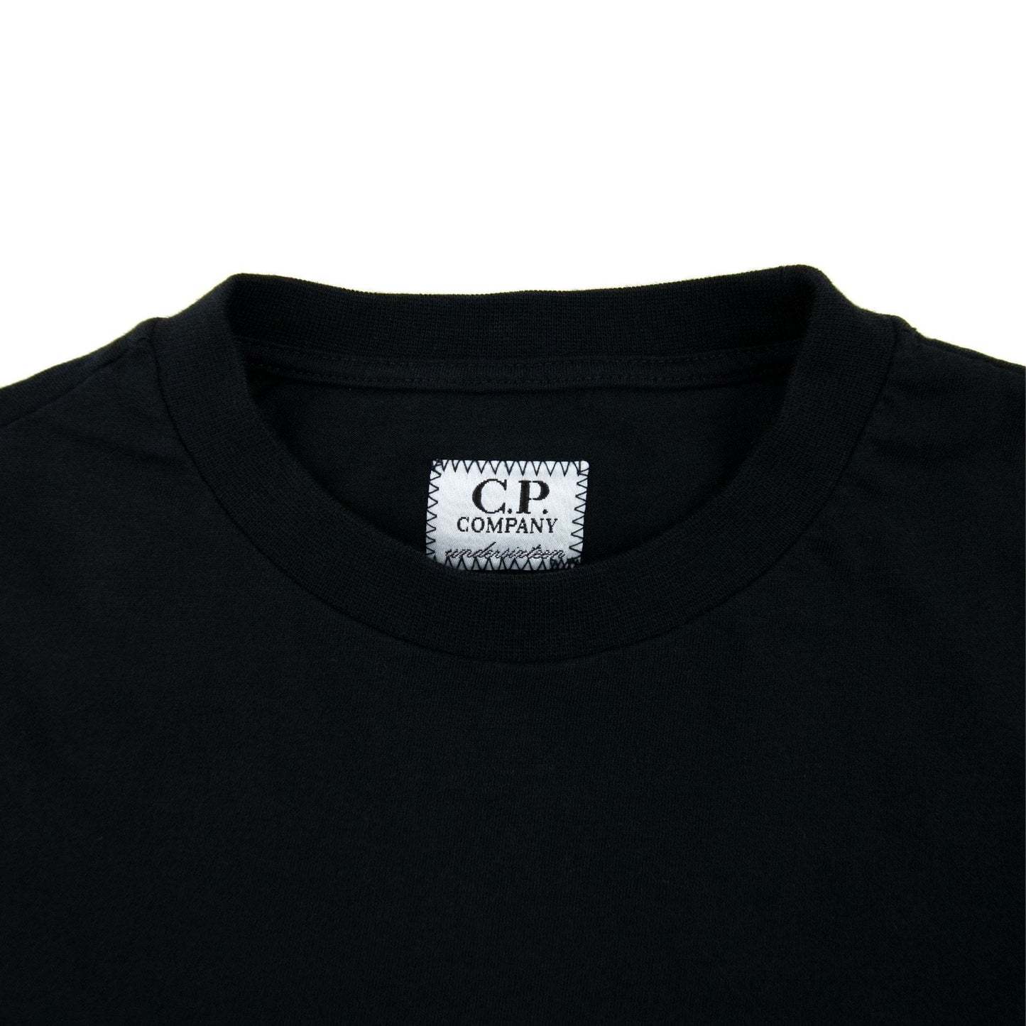 Cp Company Undersixteen Jersey 30/1 Small Patch Logo Tee Black
