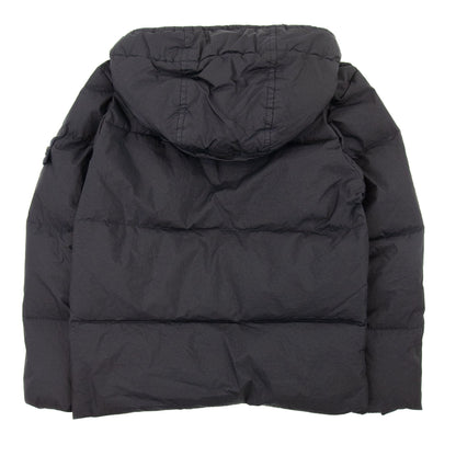 Stone Island Junior 40433 Garment Dyed Crinkle Reps Down Jacket Black V0029
