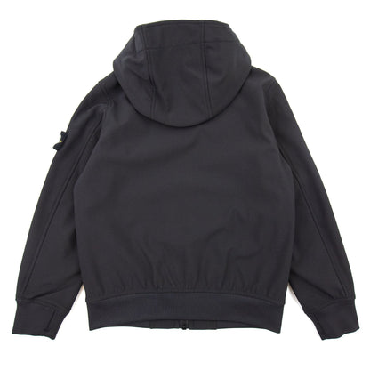 Stone Island Junior Q0130 E.dye Technology Soft Shell R Jacket Black V0029