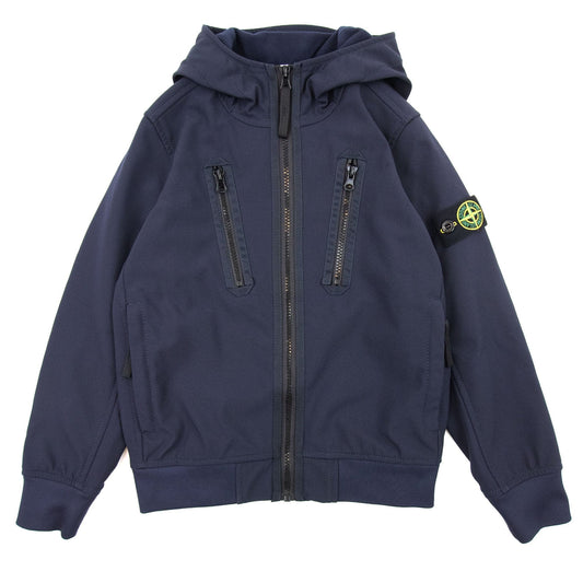 Stone Island Junior Q0130 E.dye Technology Soft Shell R Jacket Navy V0020