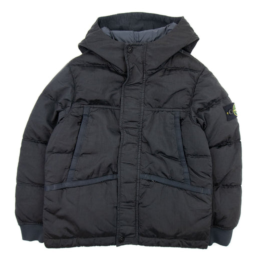 Stone Island Junior 40735 Regenerated Nylon Metal In Econyl Jacket Charcoal V0065