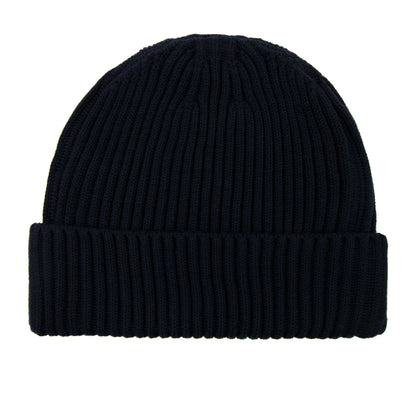 Stone Island Junior N07a5 Logo Knitted Hat Navy V0020
