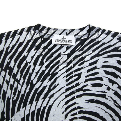 Stone Island Junior 21052 Finger Scan Three T Shirt Black V0029