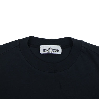 Stone Island Junior 20347 Pocket Logo Long Sleeve T Shirt Navy V0020