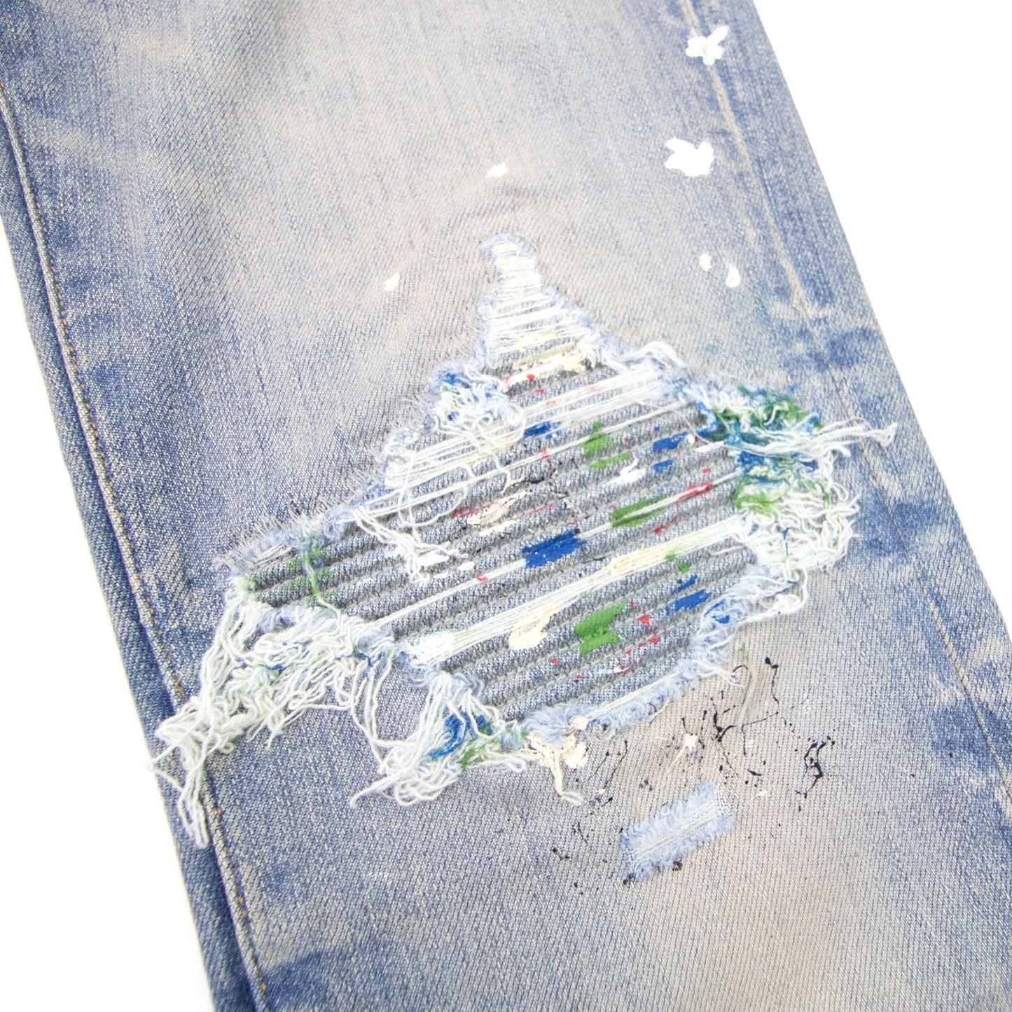 Amiri Paint Splatter Mx1 Jean Clay Indigo IO2
