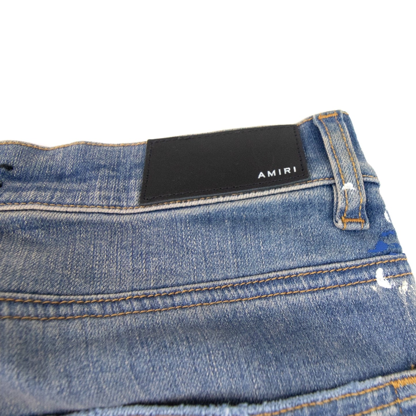 Amiri Paint Splatter Mx1 Jean Clay Indigo IO2
