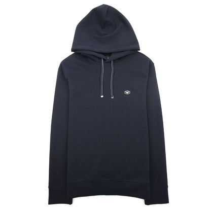 Emporio Armani Hooded Sweatshirt With Micro Logo Patch Navy