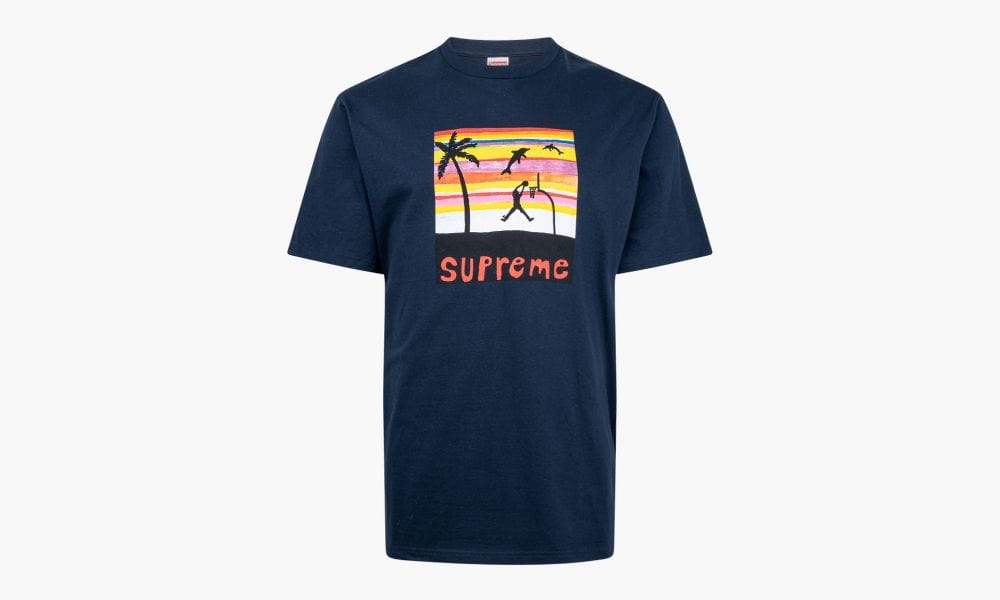 SUPREME DUNK TEE NAVY