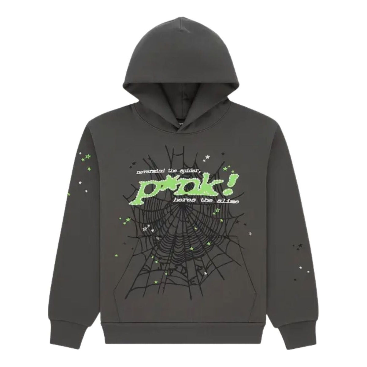 Sp5der Sp5 Punk Pullover Hoodie 'Slate Grey' ST044FW25SLT