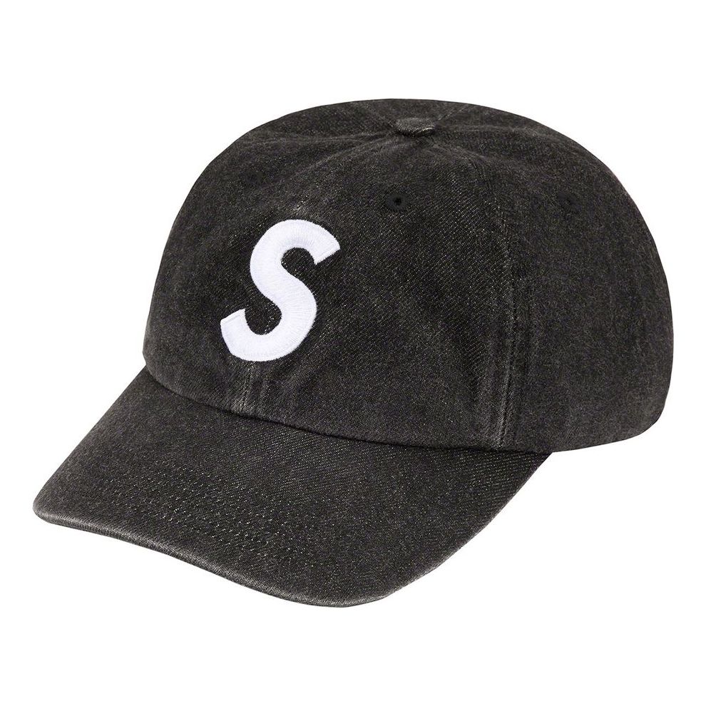 Supreme Kevlar Denim S Logo 6-Panel 'Black White' SUP-SS22-048