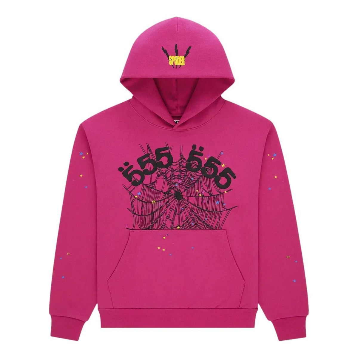 Sp5der Angel Number Hoodie 'Pink' ST013FW25PNK