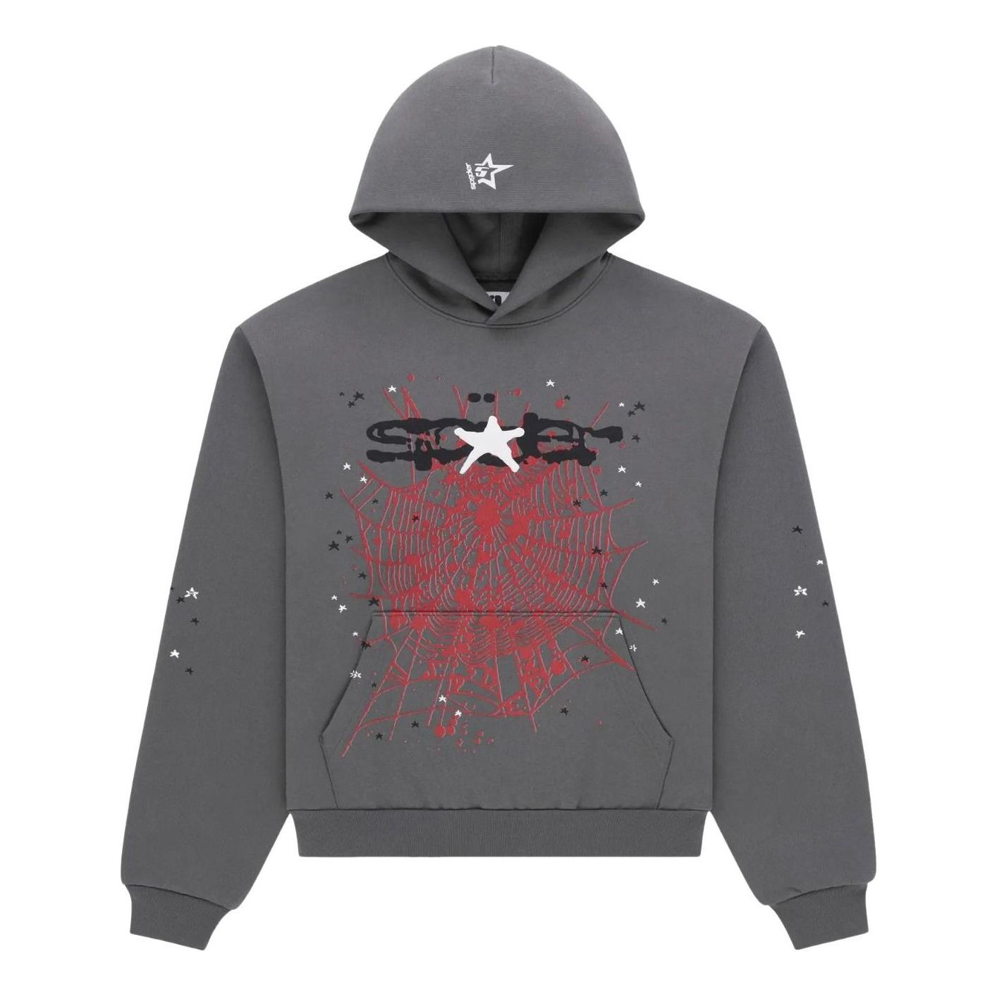 Sp5der Splat Punk Hoodie 'Slate' ST011SS26SLT