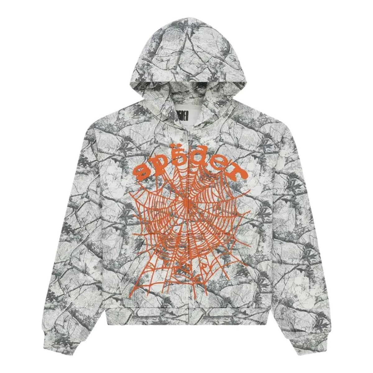 Sp5der Realtree OG Web V2 Zip Hoodie 'White Camo' ST024SS26CMW