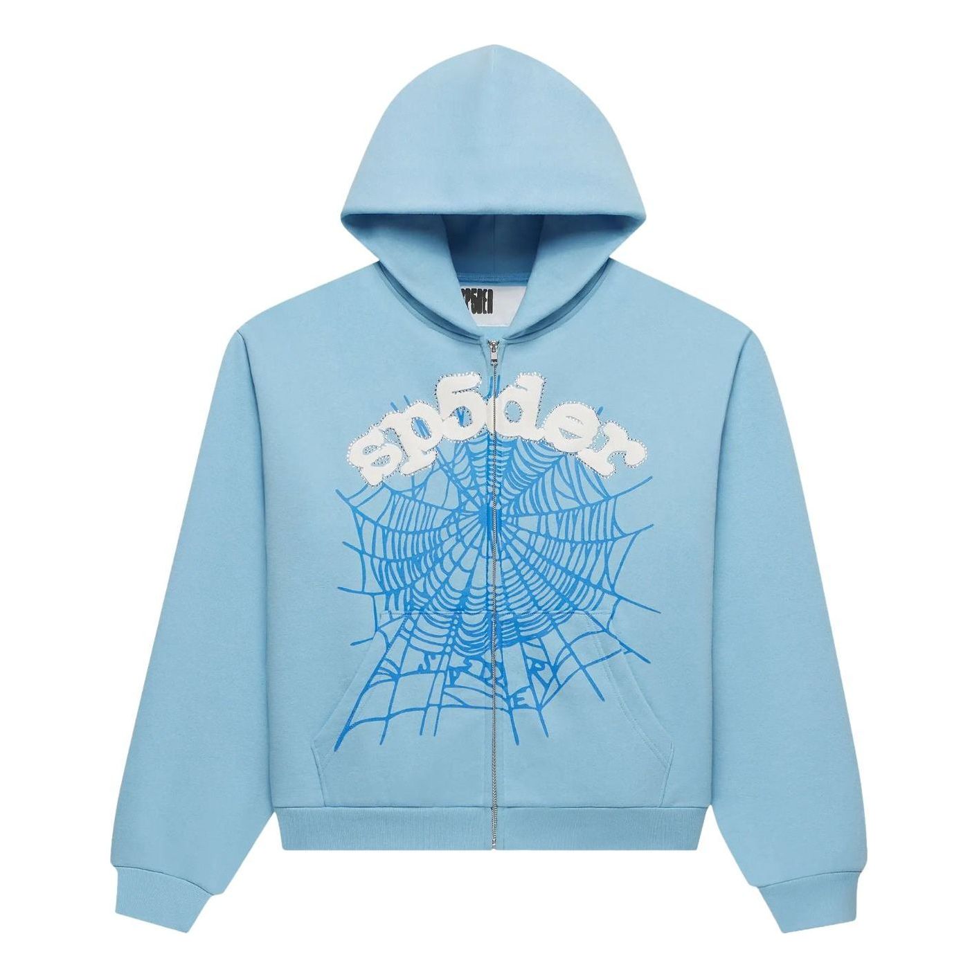 Sp5der OG Web Zip Up 'Sky Blue' ST048SS26SKB
