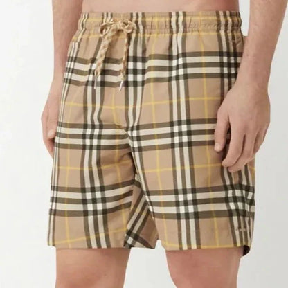 Burberry Truffle Check Pattern Swimshorts