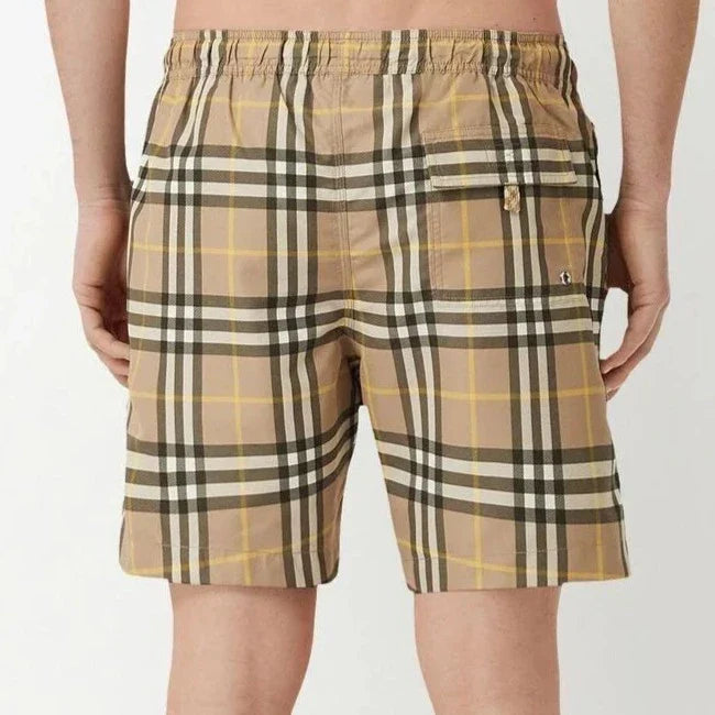 Burberry Truffle Check Pattern Swimshorts