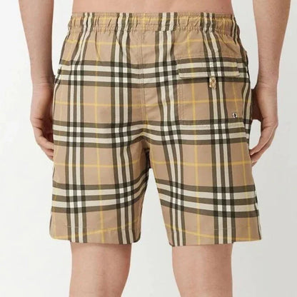 Burberry Truffle Check Pattern Swimshorts