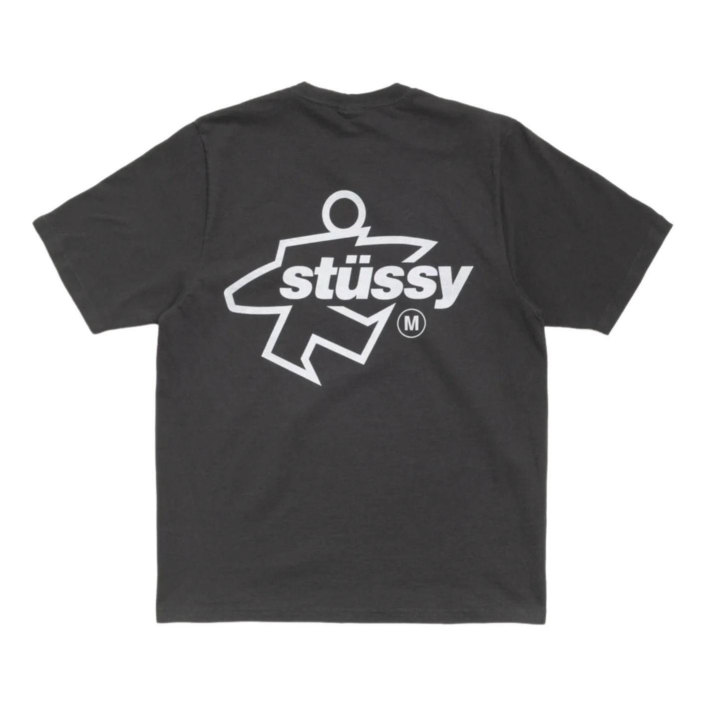 Stussy Surf Size T-Shirt Pigment Dyed 'Faded Black' 1905180-FADE