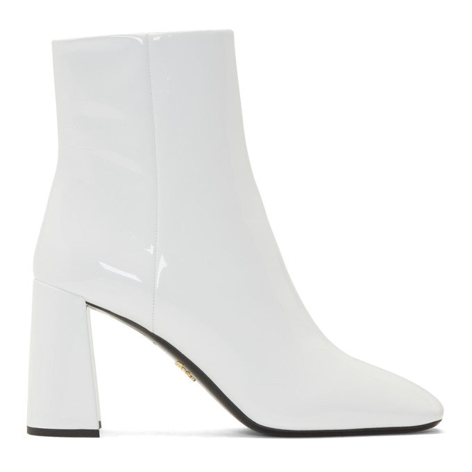 Women's Prada White Patent Boots