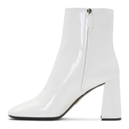 Women's Prada White Patent Boots