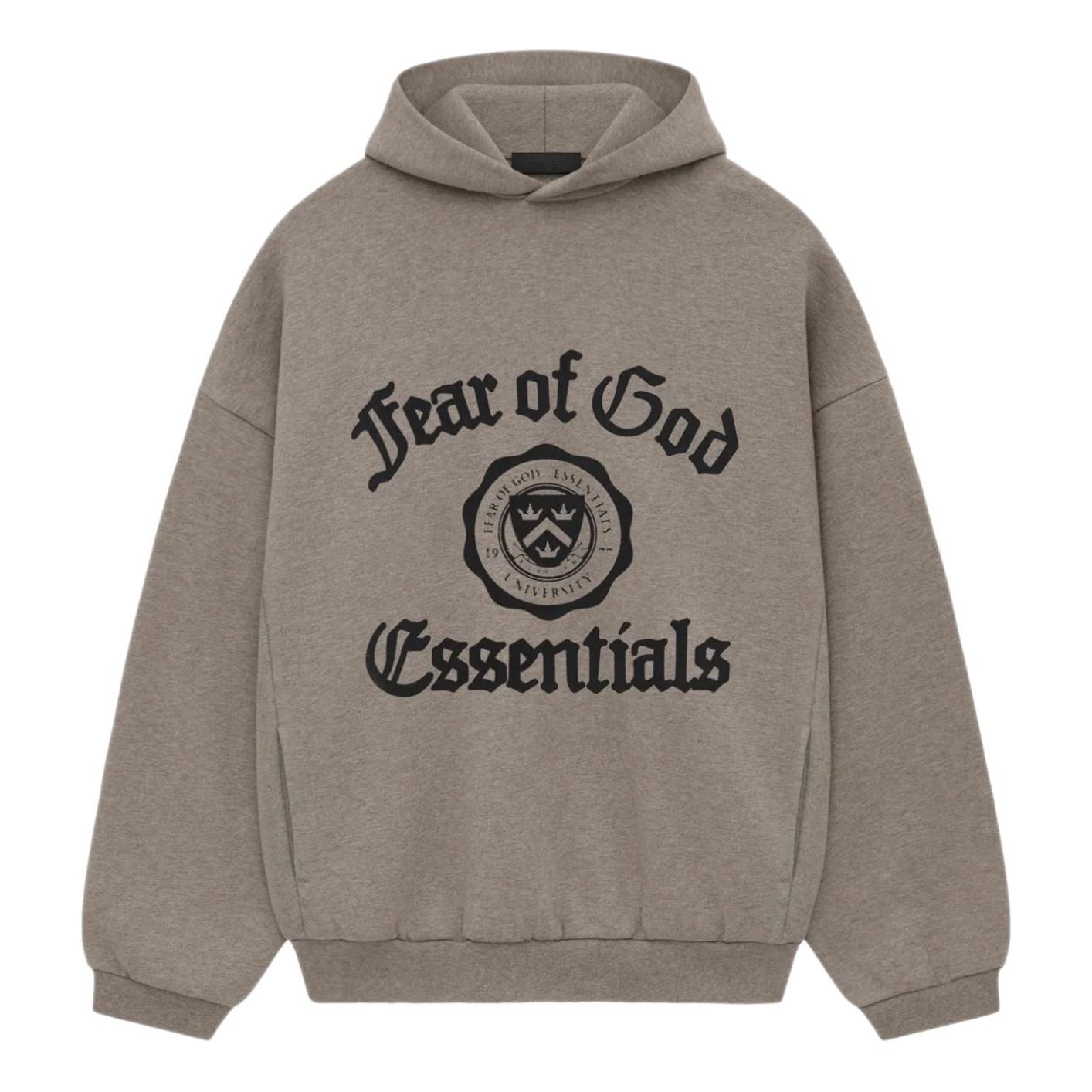 Fear of God Essentials Heavy Fleece Vintage Shrunken Hoodie 'Heather Gray' 192HO246214F