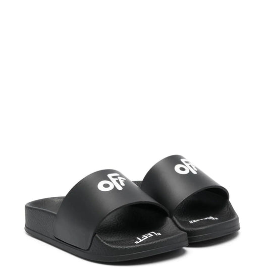 Kids Off-White Pool Sliders