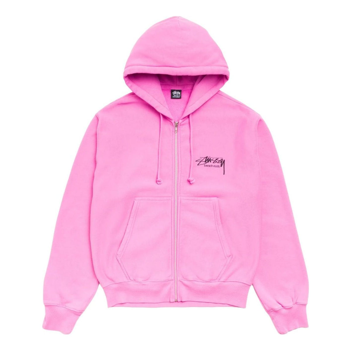 Stussy Beach Roots Zip Hoodie Garment Dyed 'Pink' 1975198-PINK