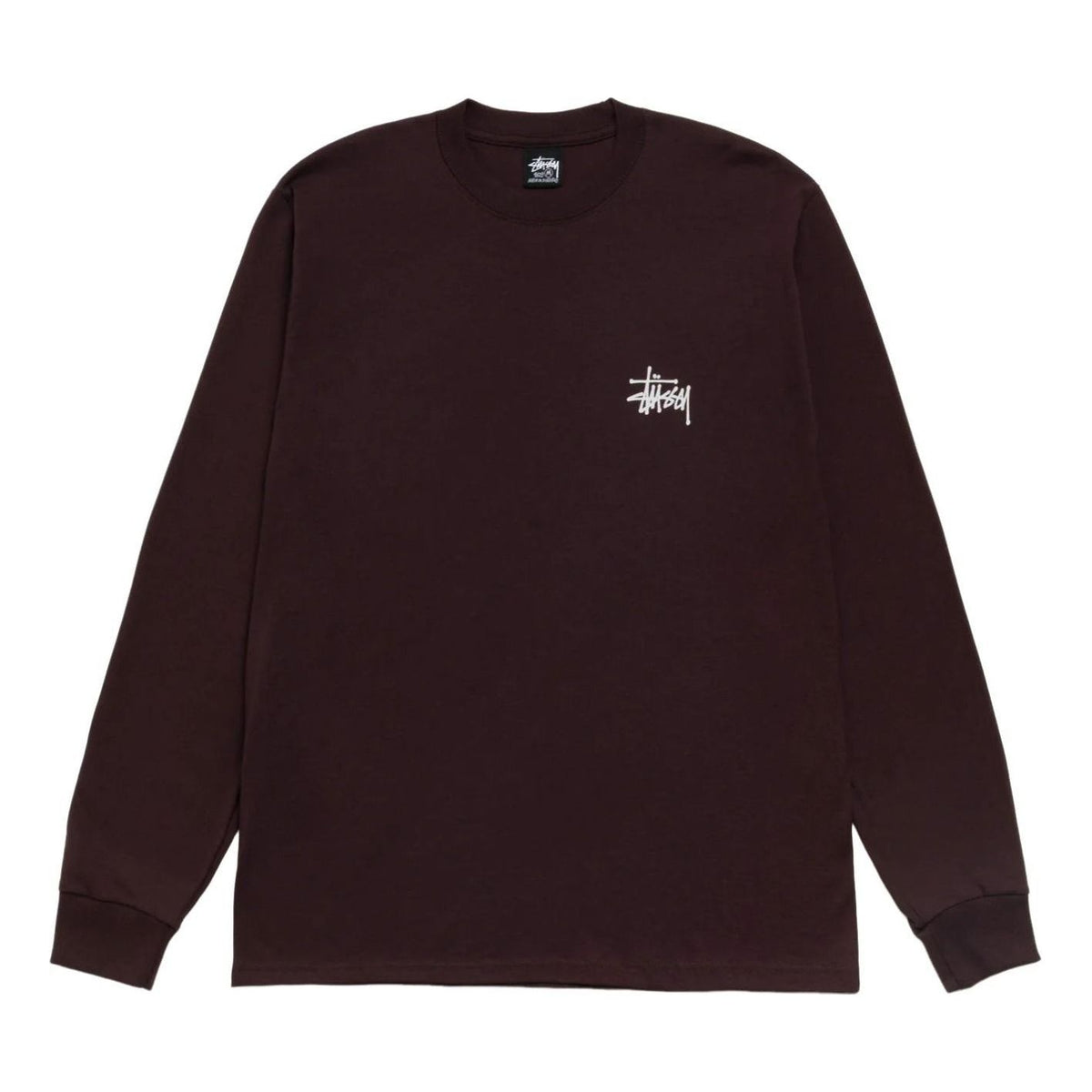 Stussy Basic Stussy Long Sleeve T-Shirt 'Chocolate' 1995000-CHOC