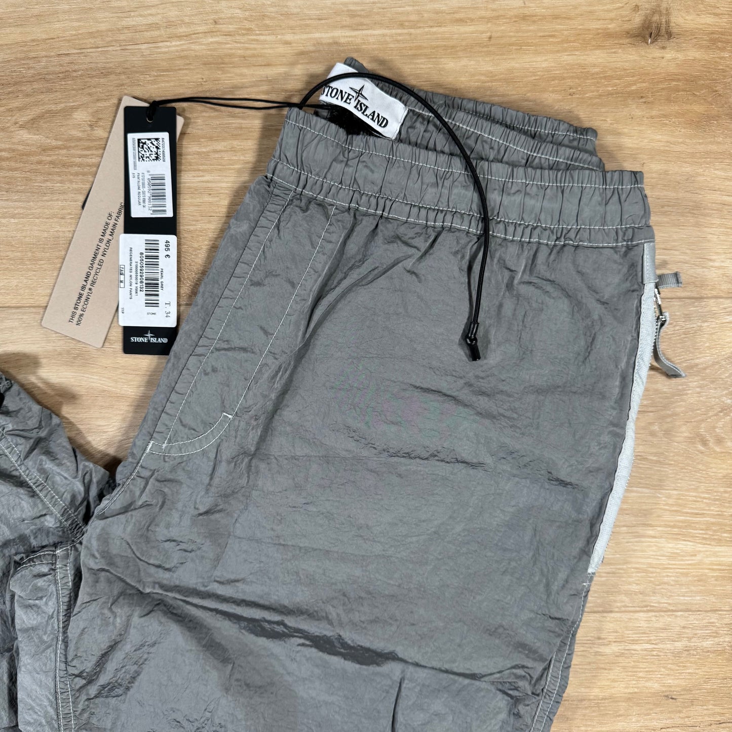 Stone Island Nylon Metal Pants in Pearl Grey with Nylon Mesh Lining
