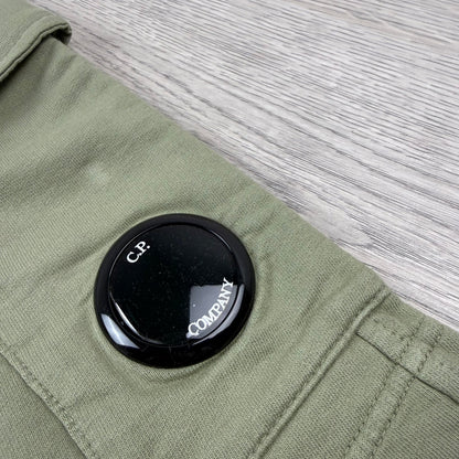 CP Company Jersey Shorts - Moss Gray