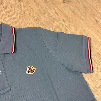 Moncler Junior Trim Polo Shirt - Blue