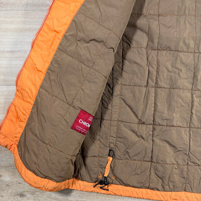 C.P. Company Chrome-R Padded Goggle Jacket in Russet Orange