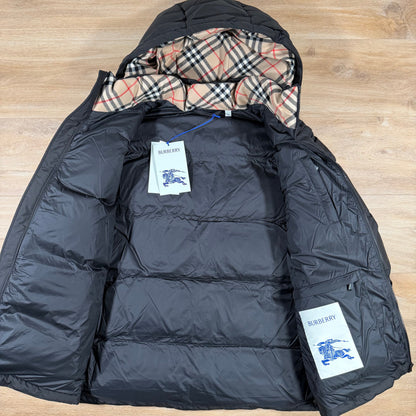 Burberry Detachable Sleeve Puffer Jacket in Black