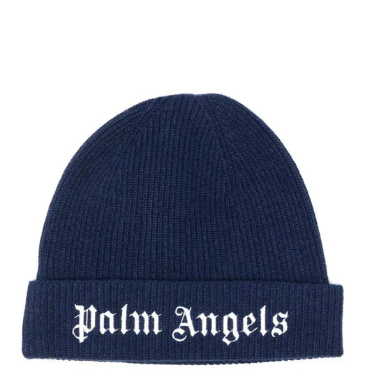 Kids Palm Angels Navy Beanie