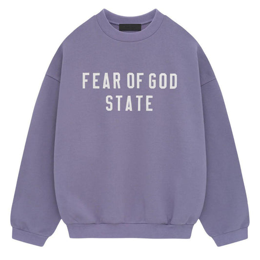 ESSENTIALS FOG STATE LOGO CREWNECK LAVENDER