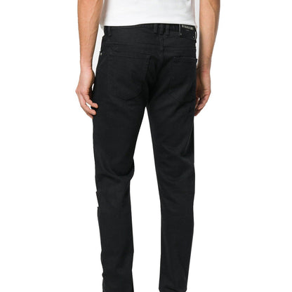 Balmain Slim Fit Ripped Black Jeans