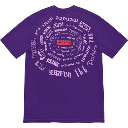 SUPREME SPIRAL T-SHIRT PURPLE
