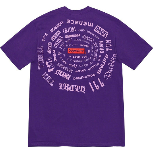 SUPREME SPIRAL T-SHIRT PURPLE