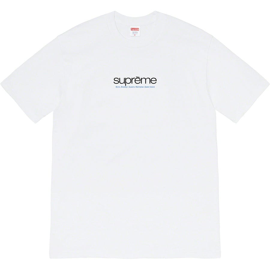 SUPREME FIVE BOROUGH TEE SHIRT WHITE