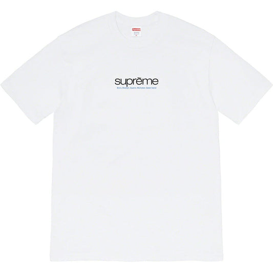 SUPREME FIVE BOROUGH TEE SHIRT WHITE