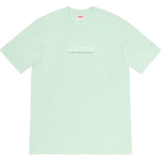 SUPREME FIVE BOROUGH TEE SHIRT PALE AQUA