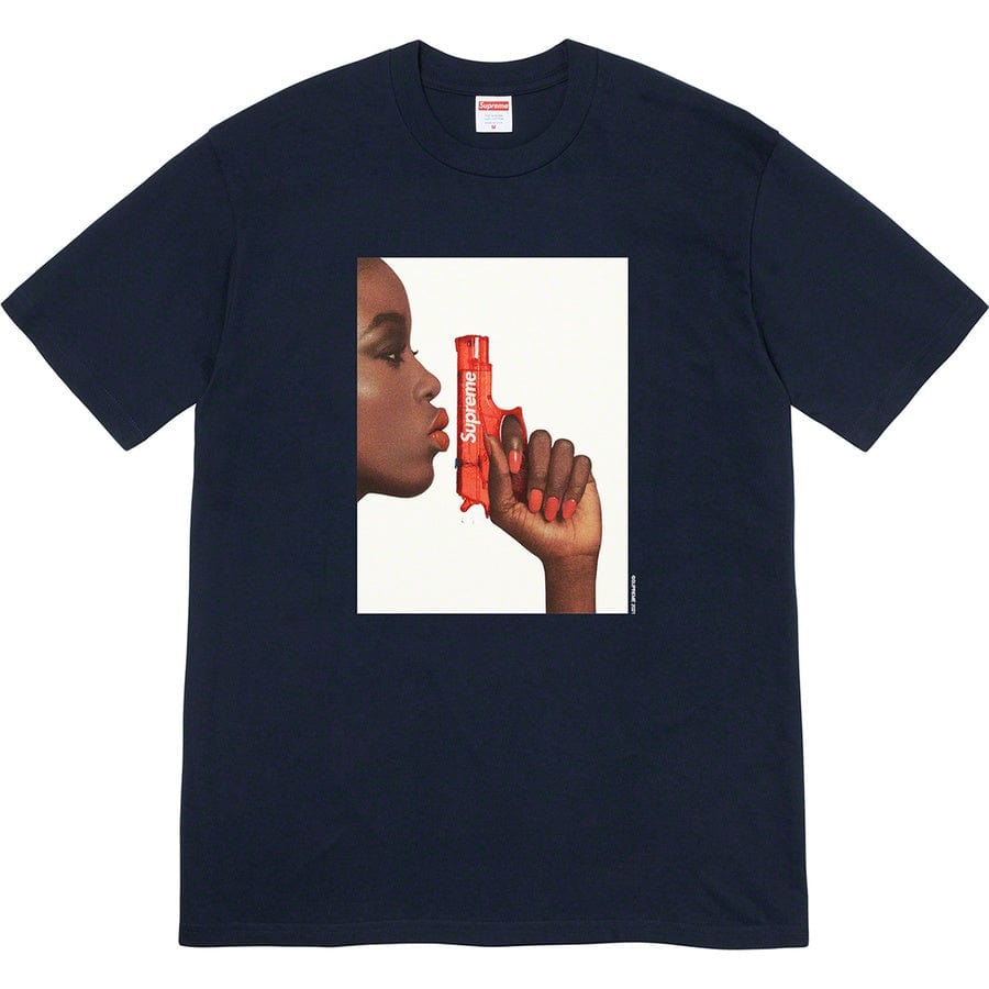 SUPREME WATER PISTOL TEE SHIRT NAVY