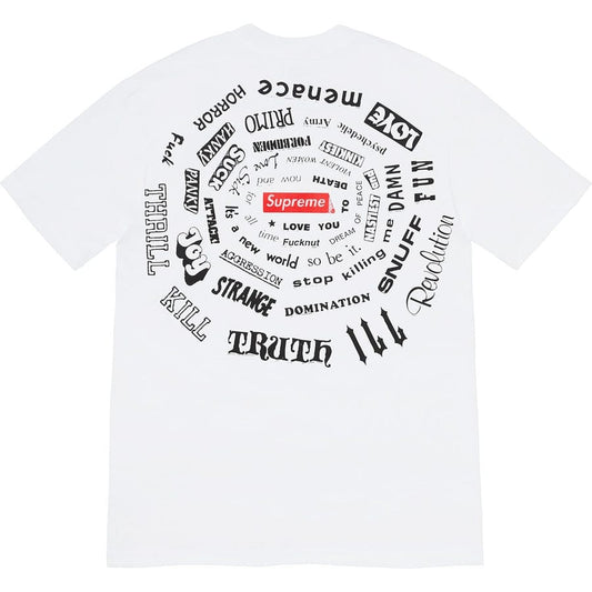 SUPREME SPIRAL TEE SHIRT WHITE