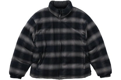 SUPREME FLANNEL REVERSIBLE PUFFER JACKET BLACK