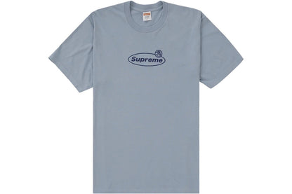 SUPREME WARNING TEE DUSTY BLUE