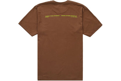 SUPREME WARNING TEE BROWN