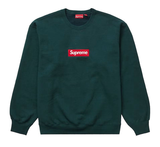 SUPREME BOX LOGO CREWNECK (FW22) DARK PINE