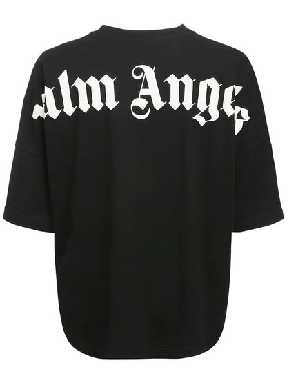 PALM ANGELS LOGO TEE BLACK WHITE