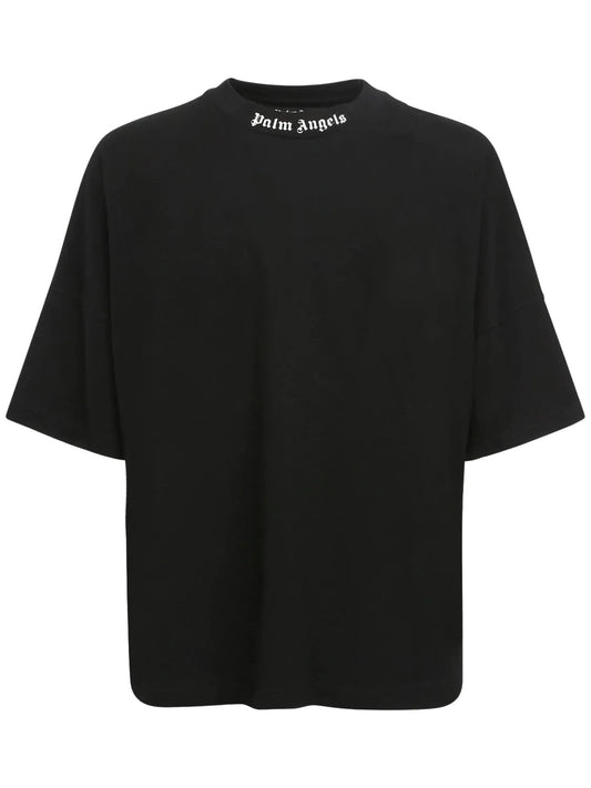 PALM ANGELS LOGO TEE BLACK WHITE